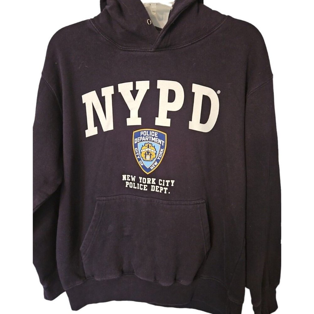 COPY - NYPD Hoodie Mens Sweatshirt Large Black Officially Licensed Sleeve Print…